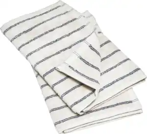 IDEENWELT Gästetuch 2er-Set beige mit Streifen