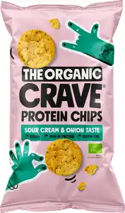 The Organic Crave Bio Protein Linsen Chips Sour Cream/Zwiebel, 75 g