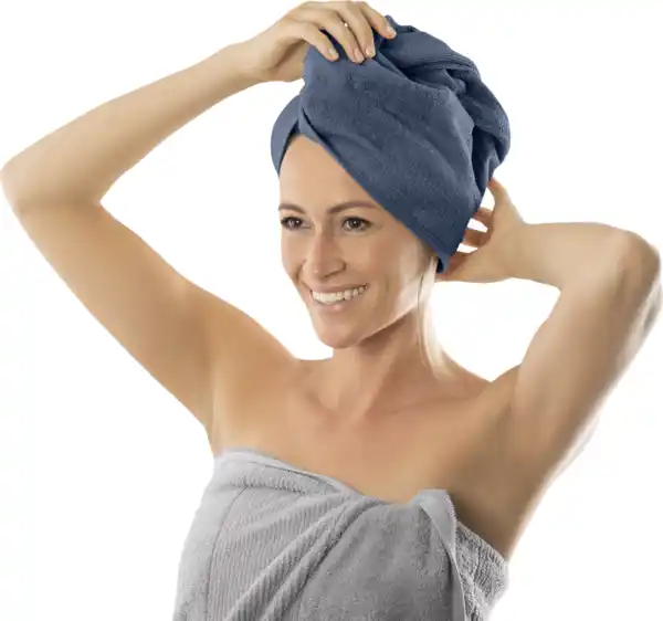 Bild 3 von IDEENWELT Kopfhandtuch blau