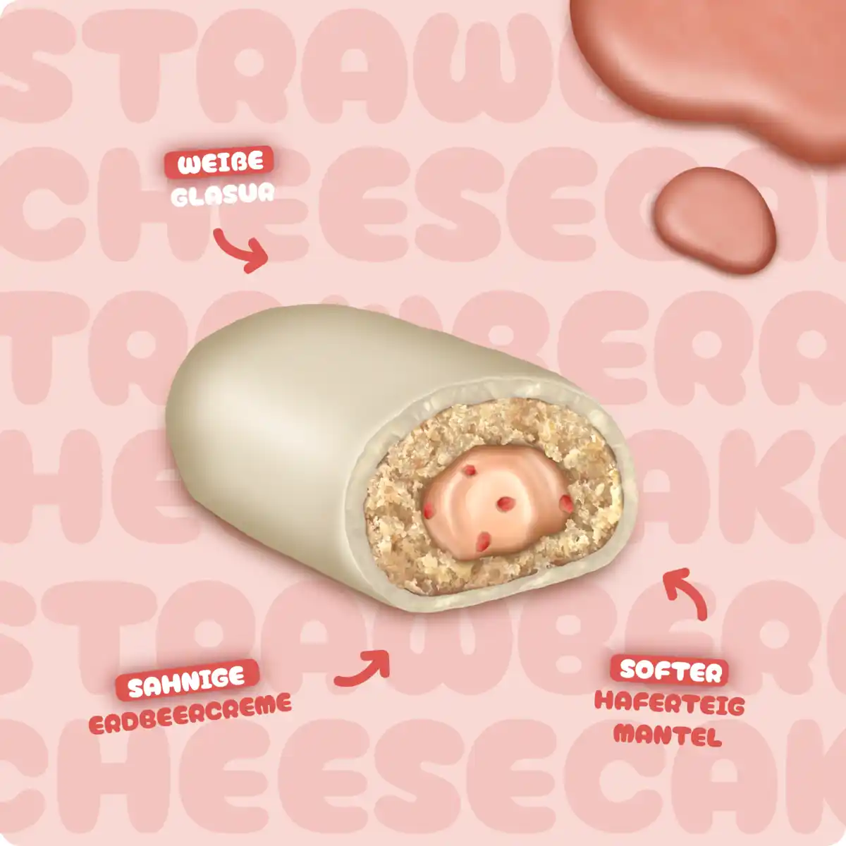 Bild 3 von coconilla Bio Cake Bar Strawberry Cheesecake Style veganer Haferriegel, 40 g