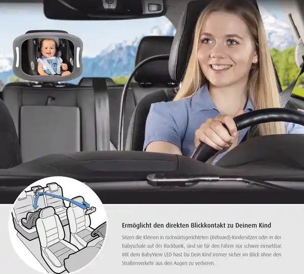 Bild 4 von reer BabyView LED Auto-Sicherheitsspiegel mit Licht