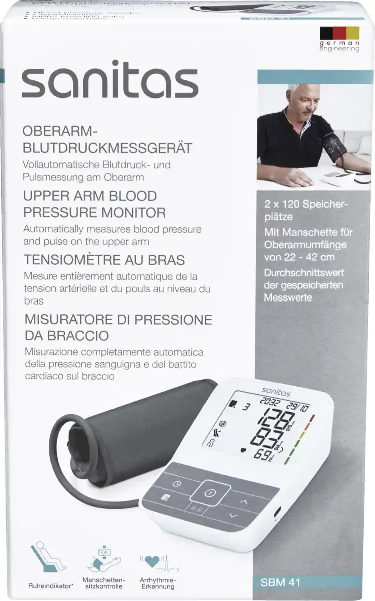 Bild 1 von Sanitas Oberarmblutdruckmessgerät SBM 41