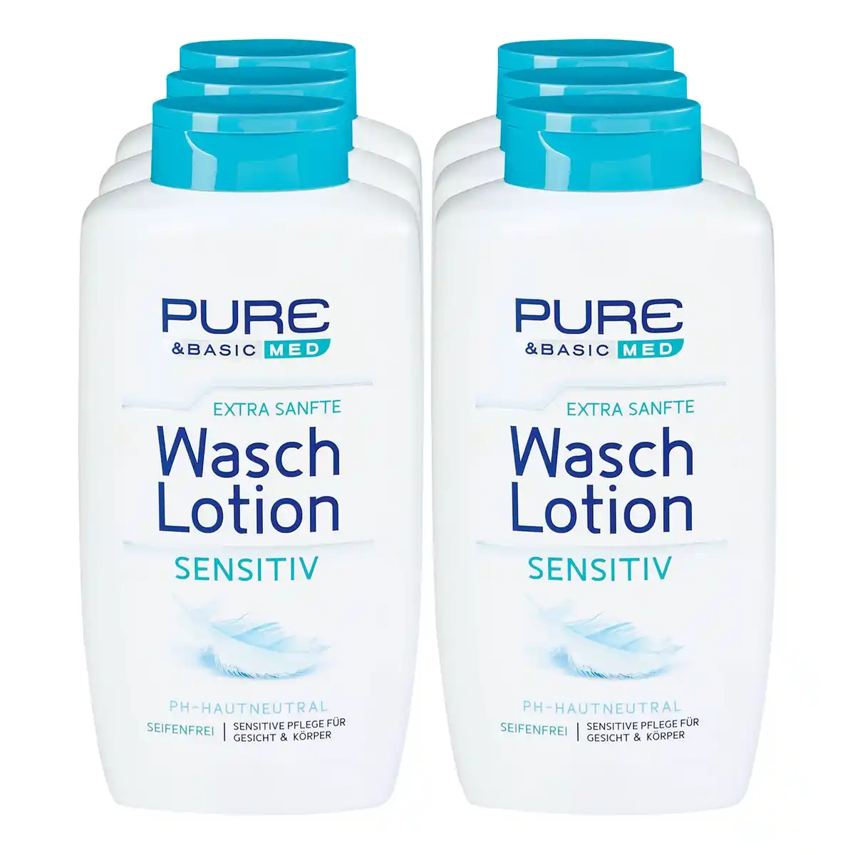Bild 1 von Pure & Basic Waschlotion Sensitiv 500 ml, 6er Pack