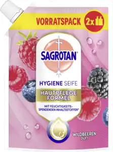 Sagrotan Flüssige Handseife Wildbeeren Duft Nachfüllbeutel, 500 ml