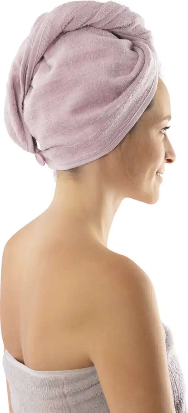 Bild 2 von IDEENWELT Kopfhandtuch rosa gestreift