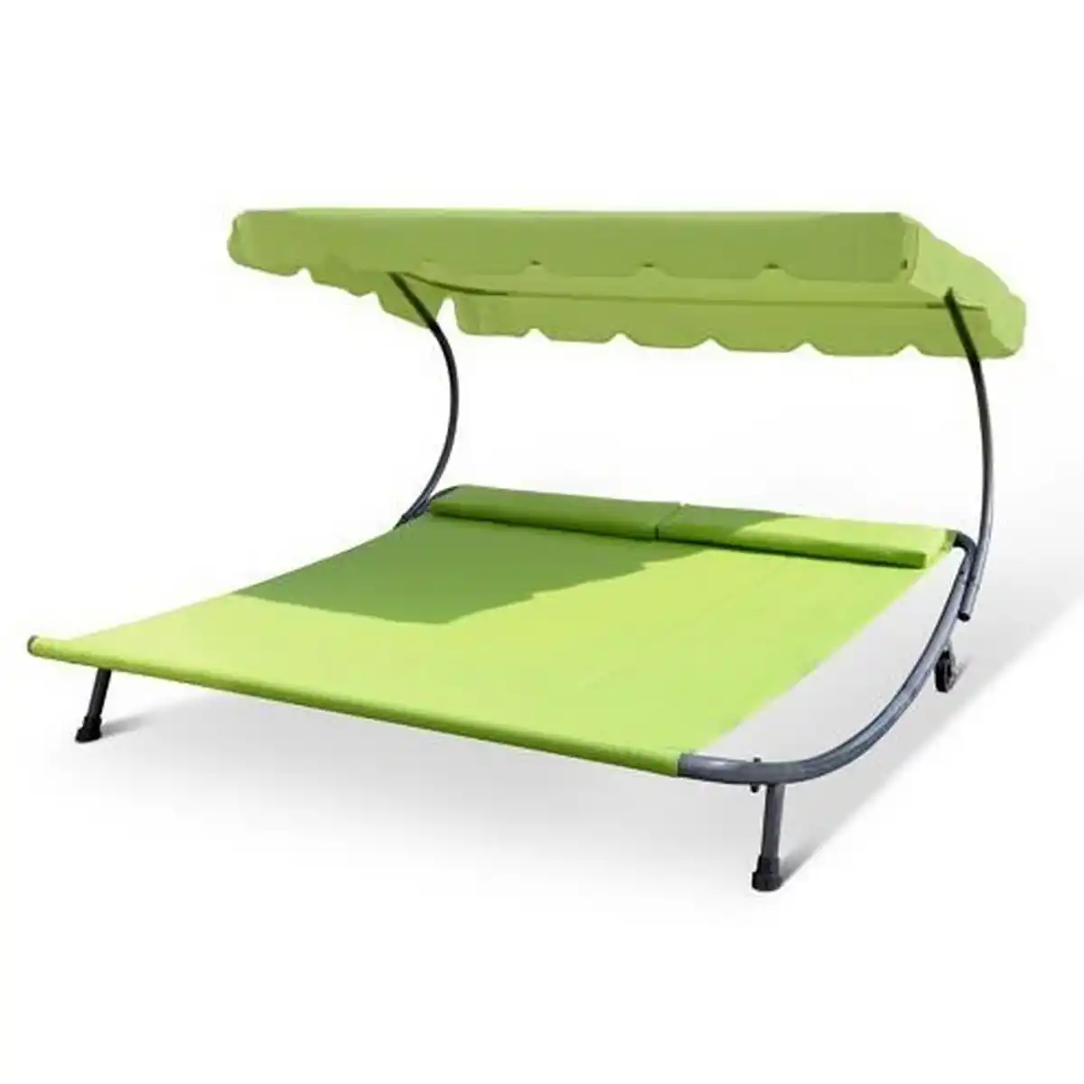 Bild 1 von Leco Gartendoppelliege mit Dach grün 200 x 200 x 110 cm