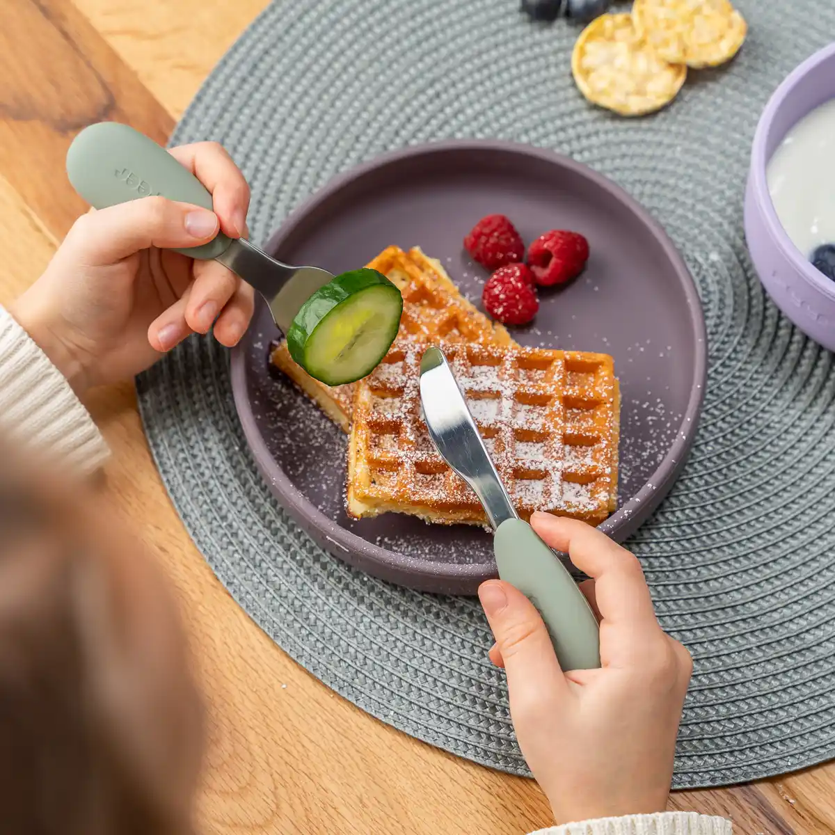 Bild 1 von reer Silikon-Edelstahl Besteck, 3-teilig