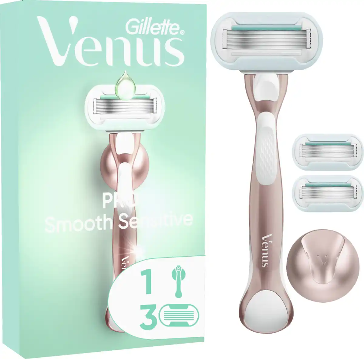 Bild 3 von Gillette Venus Deluxe Smooth Sensitive System Handstück & Duschhänger