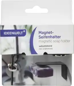 IDEENWELT Magnet-Seifenhalter silber