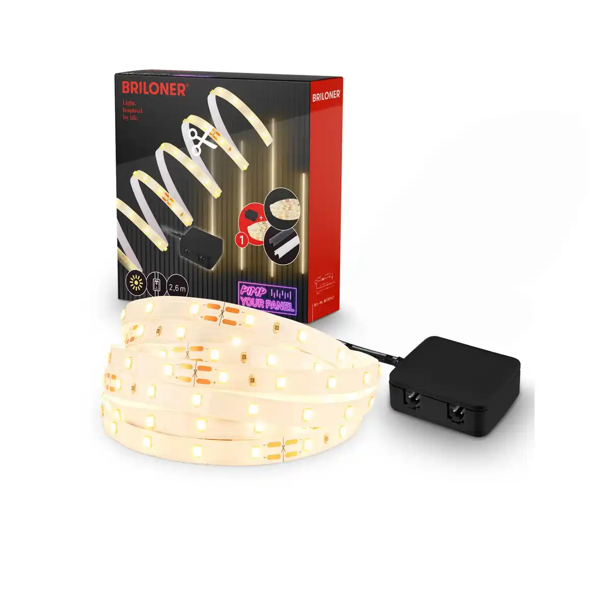 Bild 1 von Briloner LED-Stripe-Set für Akustikpaneele 'Pimp your Panel' 500 lm, 2,6 m