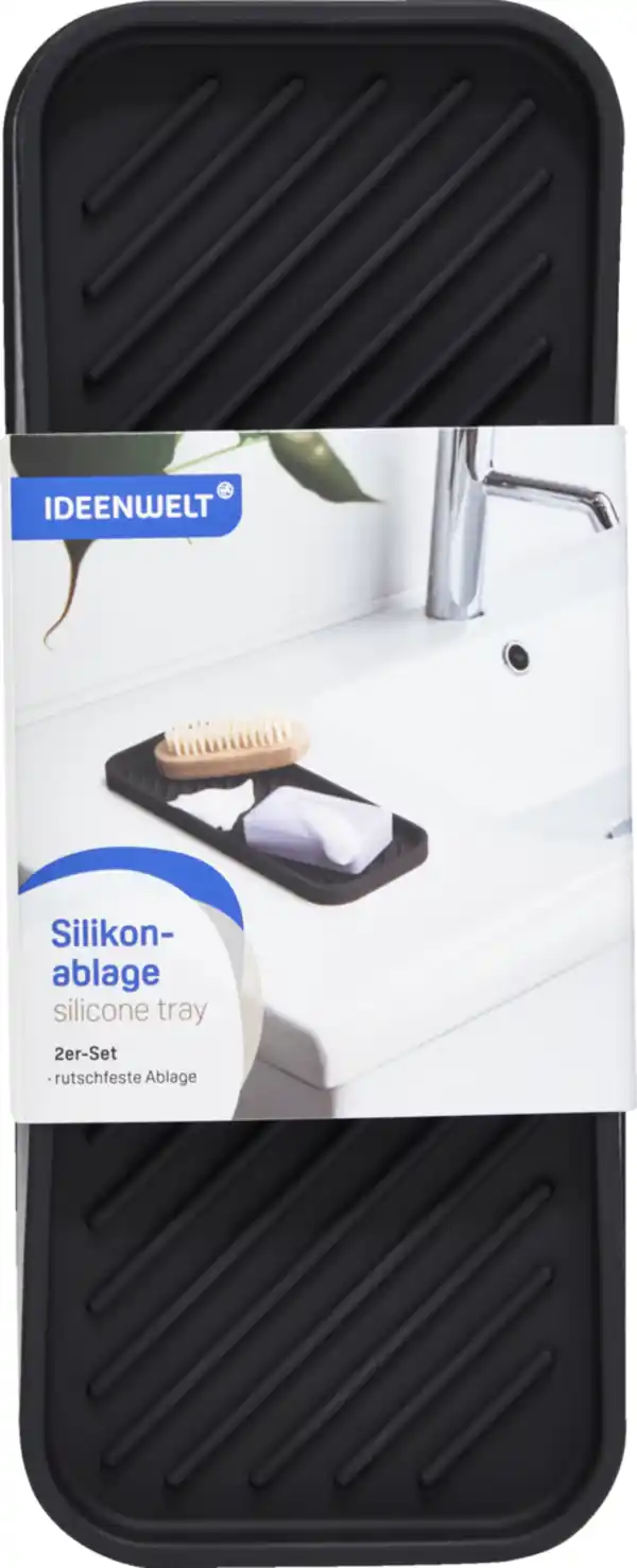Bild 1 von IDEENWELT Silikonablage 2er-Set schwarz