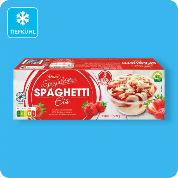 Bild 1 von MUCCI Spezialitätenbecher, Spaghetti-Eis