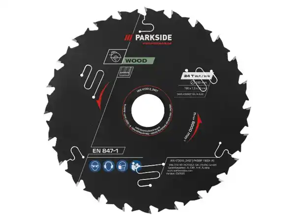 Bild 2 von PARKSIDE PERFORMANCE® Kreissägeblatt »PKSBP 19024 A1 / PKSBP 19048 A1 / PKSBP 19060 A1«