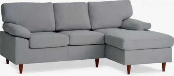 Bild 1 von Sofa GEDVED Chaiselongue hellgrau Stoff