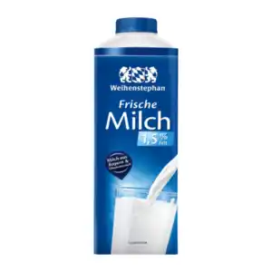 WEIHENSTEPHAN Frische Milch 1L 1,5 % Fett