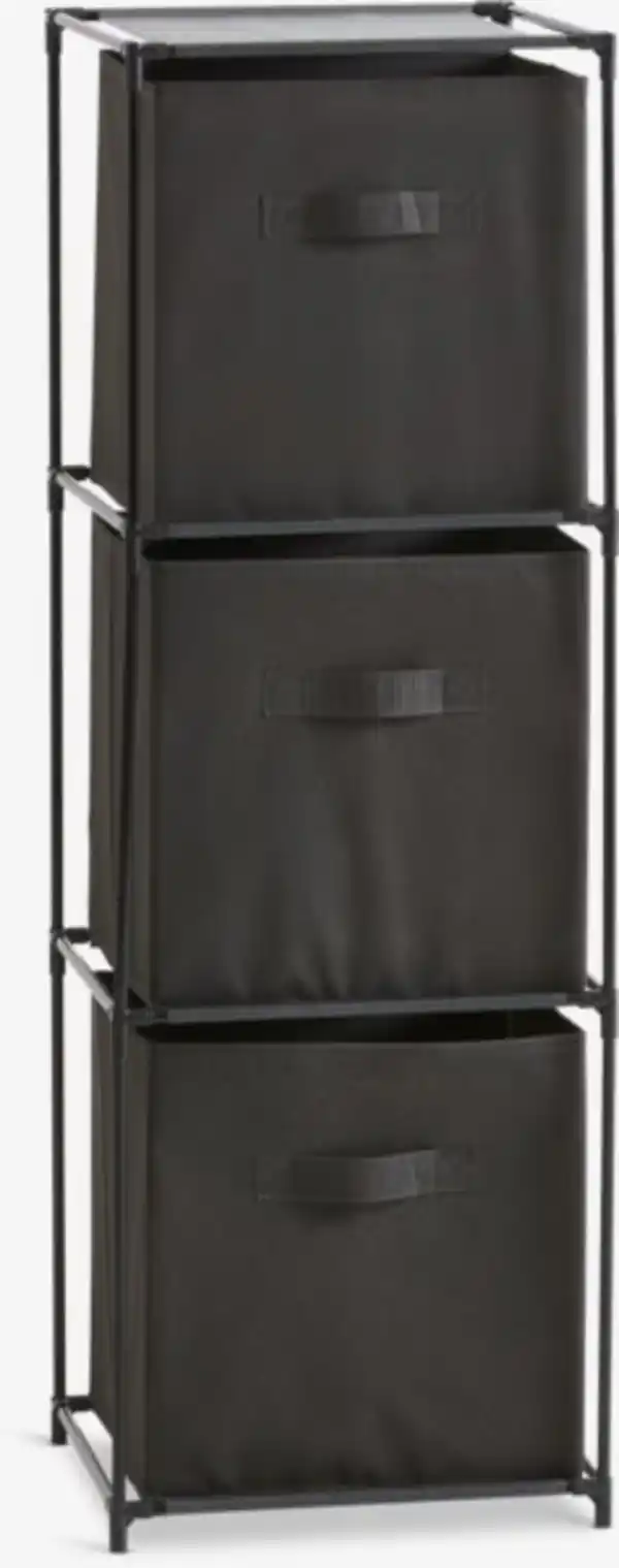 Bild 1 von Regal DAMHUS mit 3 Boxen schwarz/grau