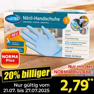 Multitec Puderfreie Nitril-Handschuhe 50er-Set