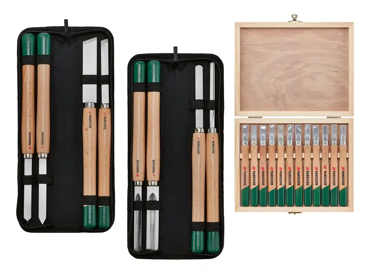 Bild 1 von PARKSIDE® Drechselmesser-/Holzschnitz-/Stechbeitel-Set