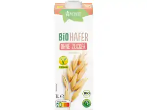 Vemondo Veganer Bio Haferdrink ohne Zucker,  1 l