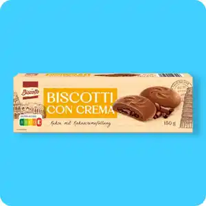 BISCOTTO Biscotti con Crema, Mit Kakaocremefüllung oder Zitronencremefüllung