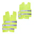 Set Giubbotti Catarifrangenti Carpoint 114027 Family Pack - 2 Adulti + 2 Bambini, Alta Visibilità, Poliestere, Sicurezza Per Famiglia, Conforme Norme