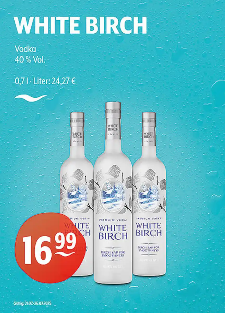 Bild 1 von WHITE BIRCH Vodka 40 % Vol.