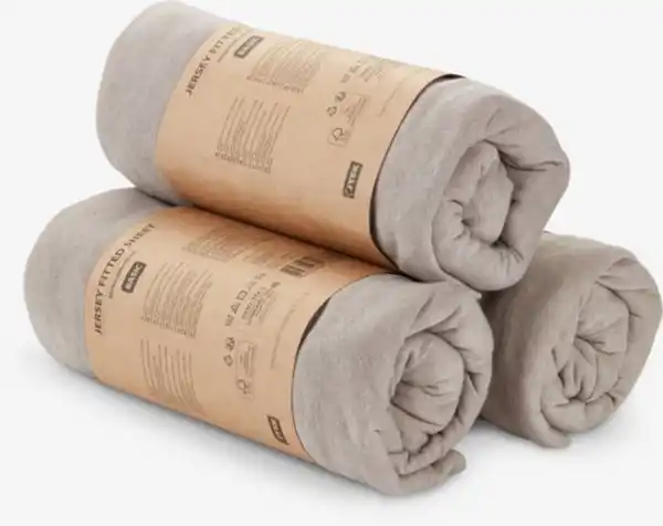 Bild 1 von Jersey-Spannbettlaken JANNE 180x200x30cm grau