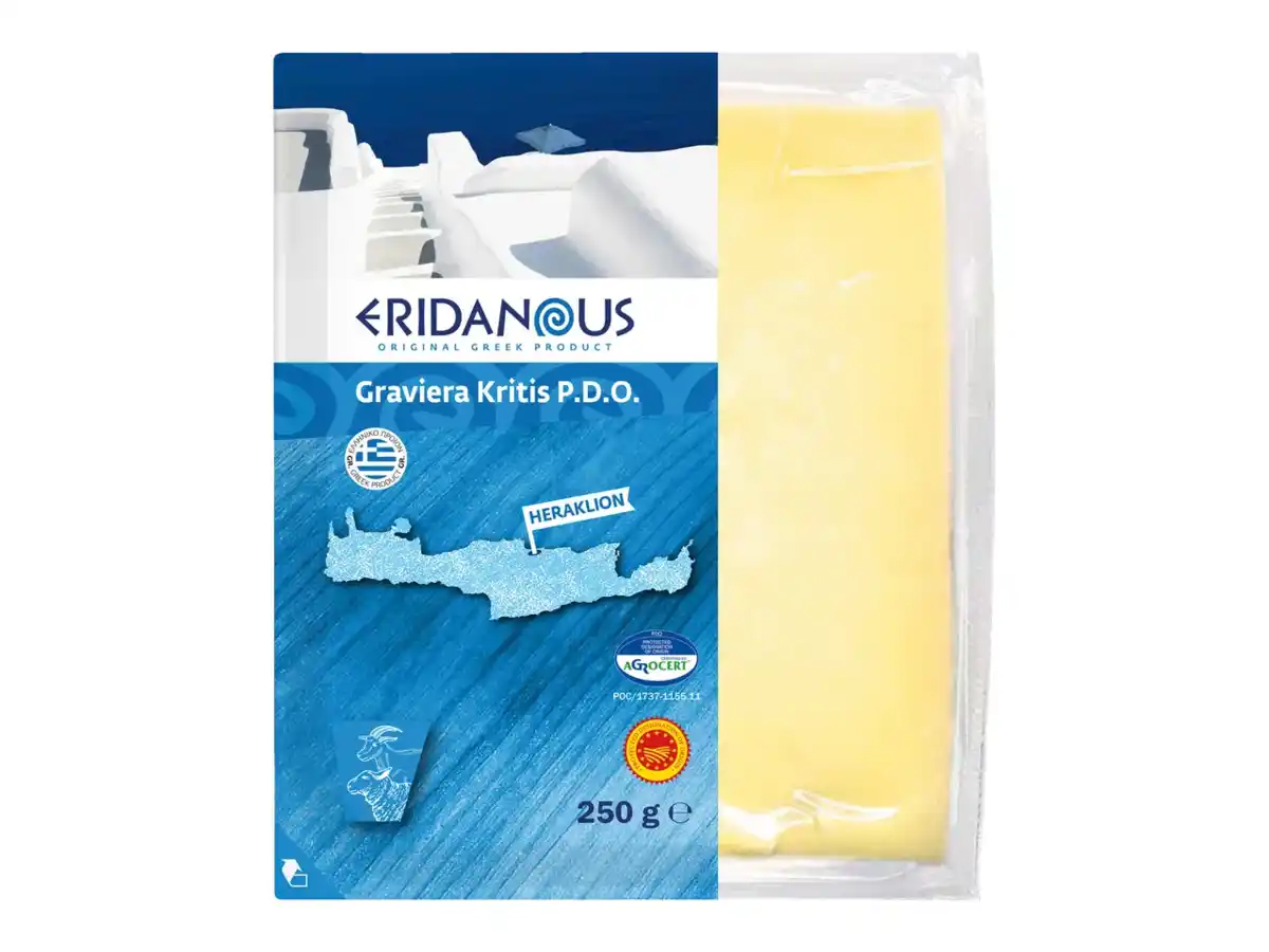 Bild 1 von Eridanous Graviera Kritis Käse g.U.,  250 g