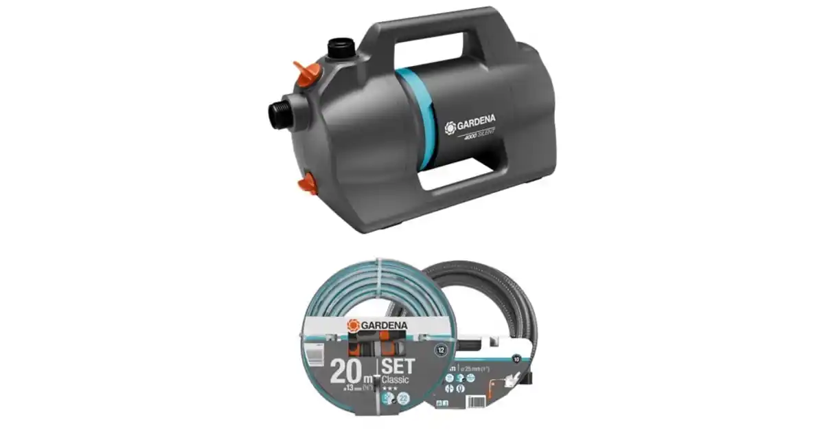 Bild 1 von Gardena Gartenpumpe 4100 Silent Set 4.100 l/ h 550 Watt