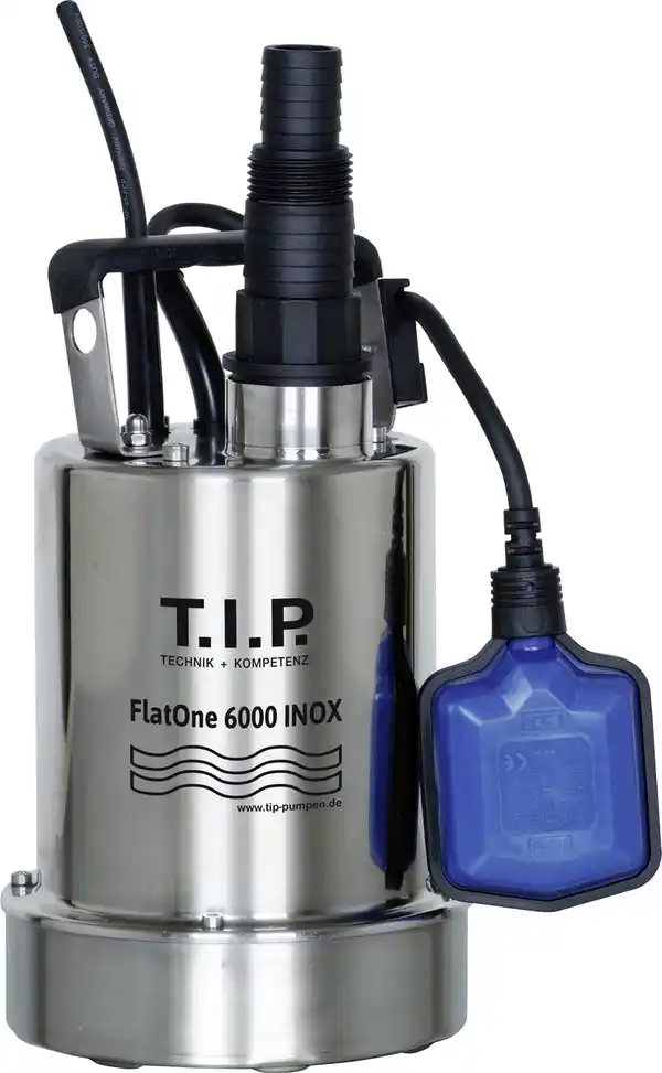Bild 1 von T.I.P. Klarwasser Tauchpumpe FlatOne 6000 IX 6.000 l/h 6 m 300 Watt