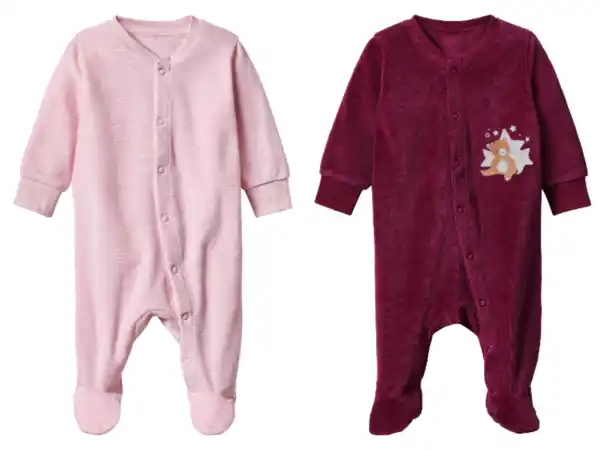Bild 1 von lupilu® Baby Schlafoverall, aus kuschelig weicher Nicki-Qualität