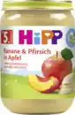 Bild 1 von HiPP Bio Früchte Banane & Pfirsich in Apfel nach dem 5. Monat, 190 g