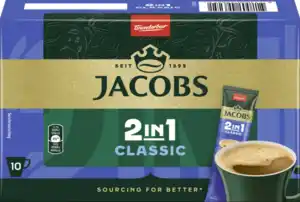 Jacobs 2in1 Kaffee-Sticks Classic, 124 g