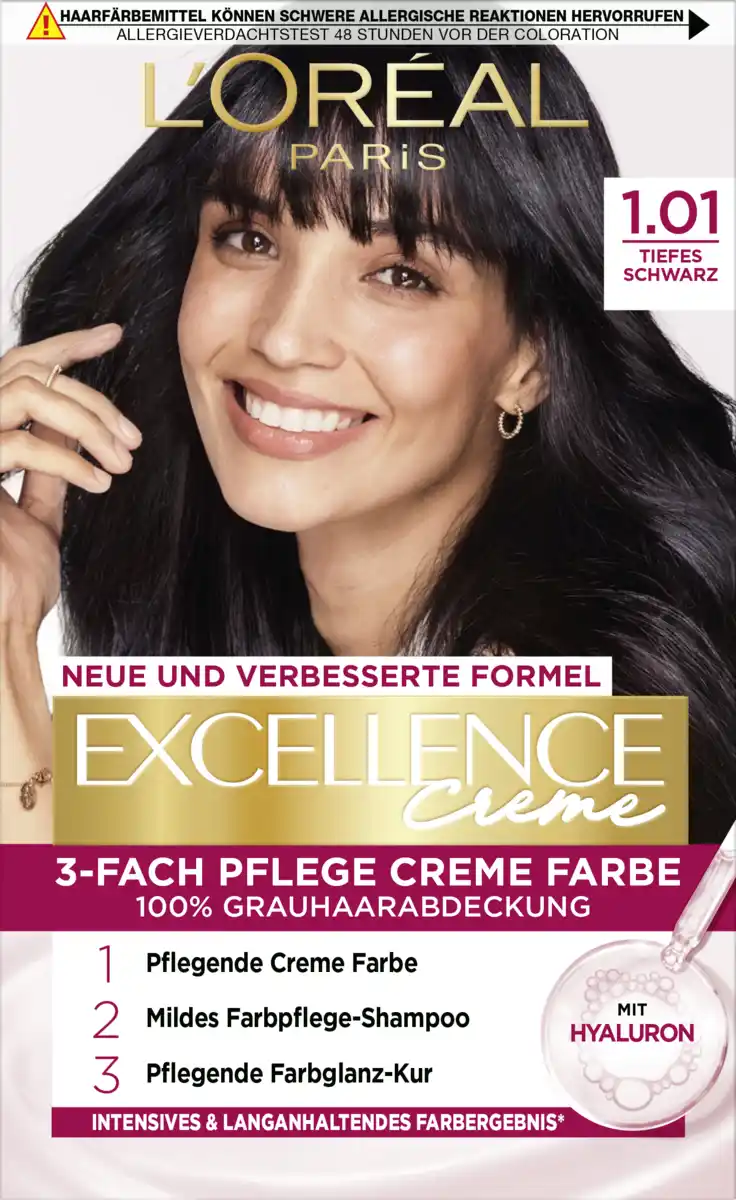 Bild 1 von L’Oréal Paris Excellence Crème 1.01 Tiefes Schwarz