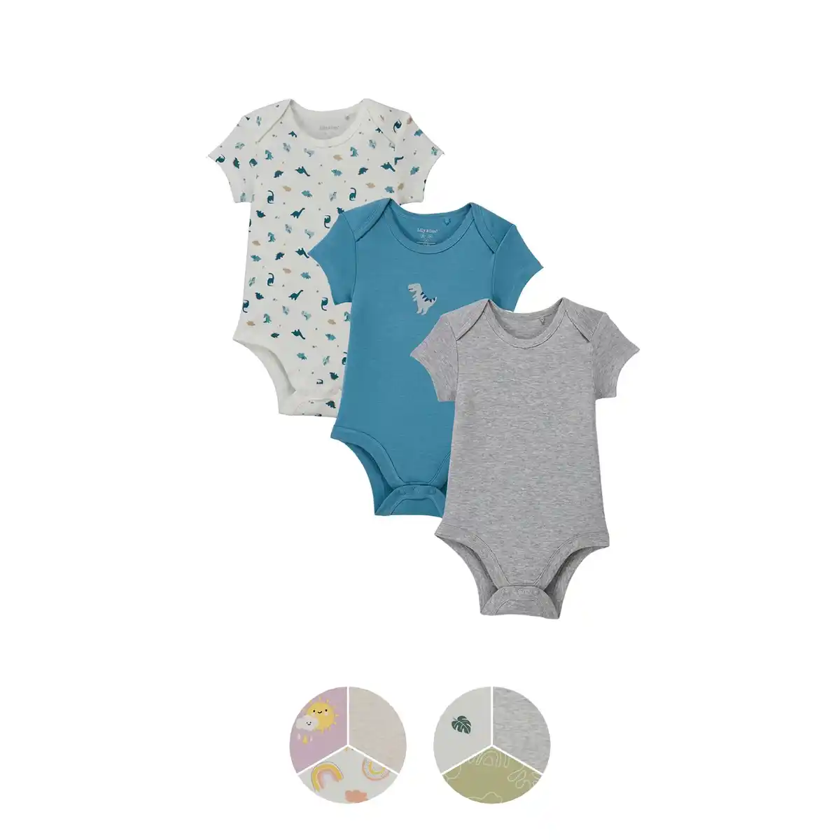 Bild 1 von LILY & DAN Baby Bodies, 3er-Pack