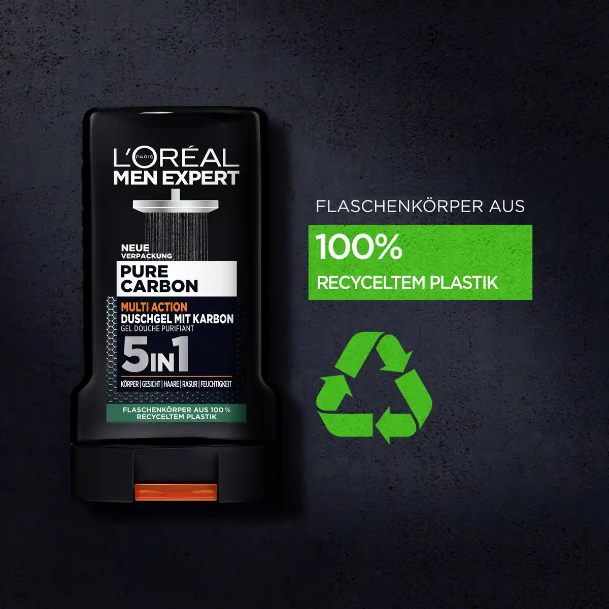 Bild 3 von L’Oréal Paris men expert Duschgel & Shampoo Pure Carbon mit Karbon 5in1, 250 ml