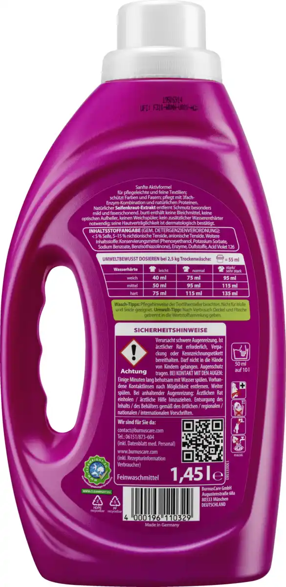 Bild 2 von burti Feinwaschmittel Flüssig 29 WL