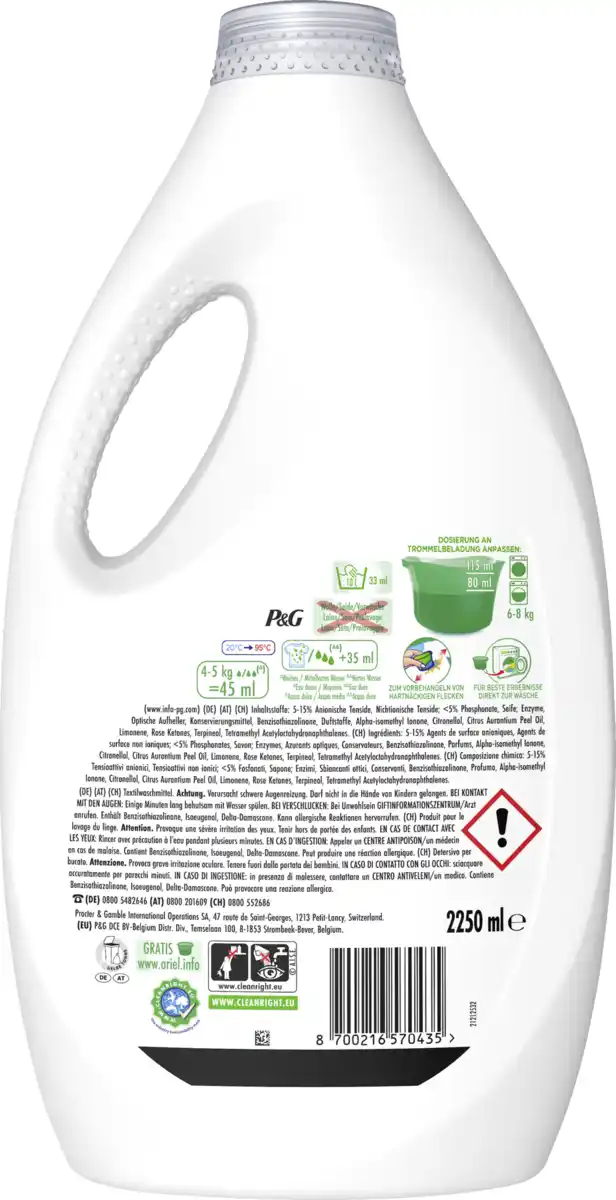 Bild 2 von Ariel Vollwaschmittel Flüssig Regulär 50WL, 50 WL