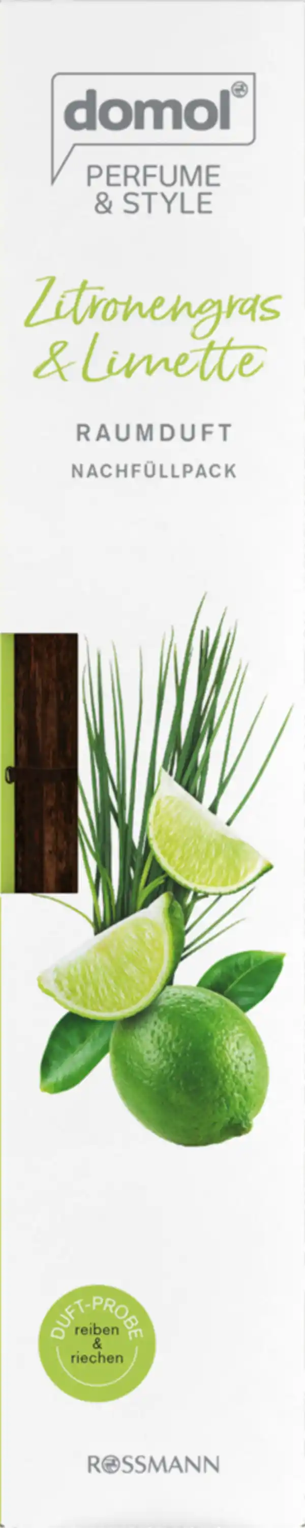 Bild 1 von domol Perfume & Style Raumduft Zitronengras & Limette Nachfüllpack, 90 ml