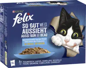 Felix So gut wie es aussieht Geschmacksvielfalt aus dem Wasser in Gelee Multipack, 1.020 g