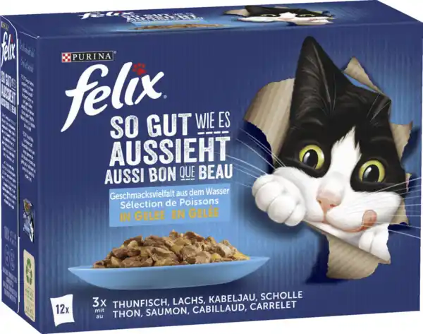 Bild 1 von Felix So gut wie es aussieht Geschmacksvielfalt aus dem Wasser in Gelee Multipack, 1.020 g