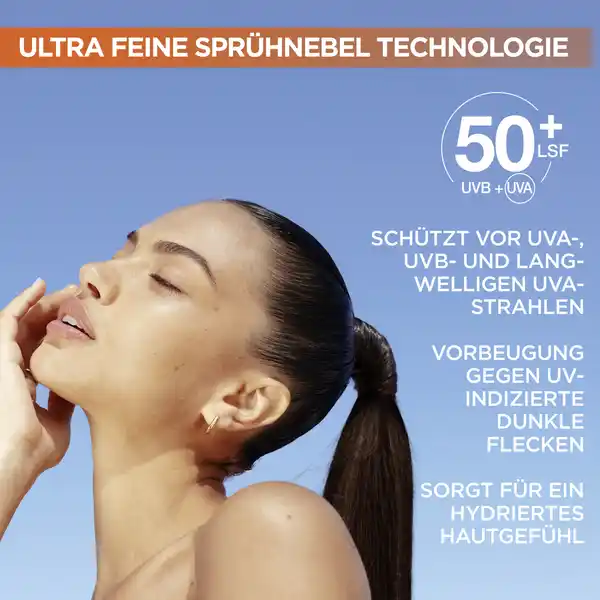 Bild 4 von Garnier Vitamin C* Glowy UV Over Make-Up Sonnenspray LSF 50+, 75 ml