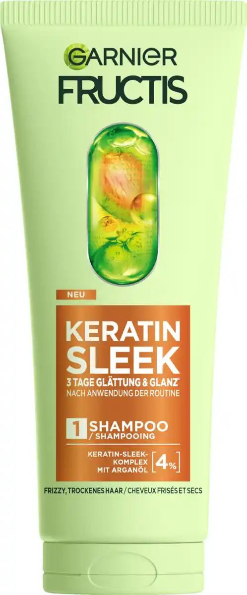 Bild 1 von Garnier Fructis Keratin Sleek Shampoo, 200 ml