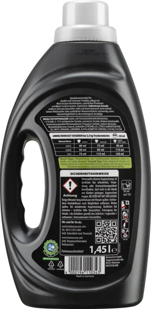 Bild 2 von burti Feinwaschmittel Flüssig Noir 29 WL