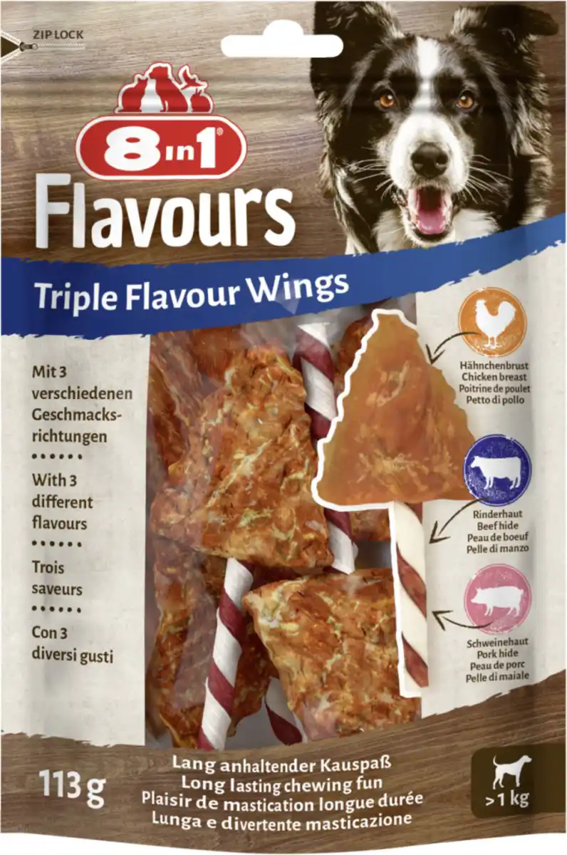 Bild 1 von 8in1 Triple Flavour köstliche Kauwings, 113 g