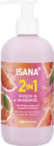 ISANA 2in1 Dusch- und Rasiergel, 300 ml