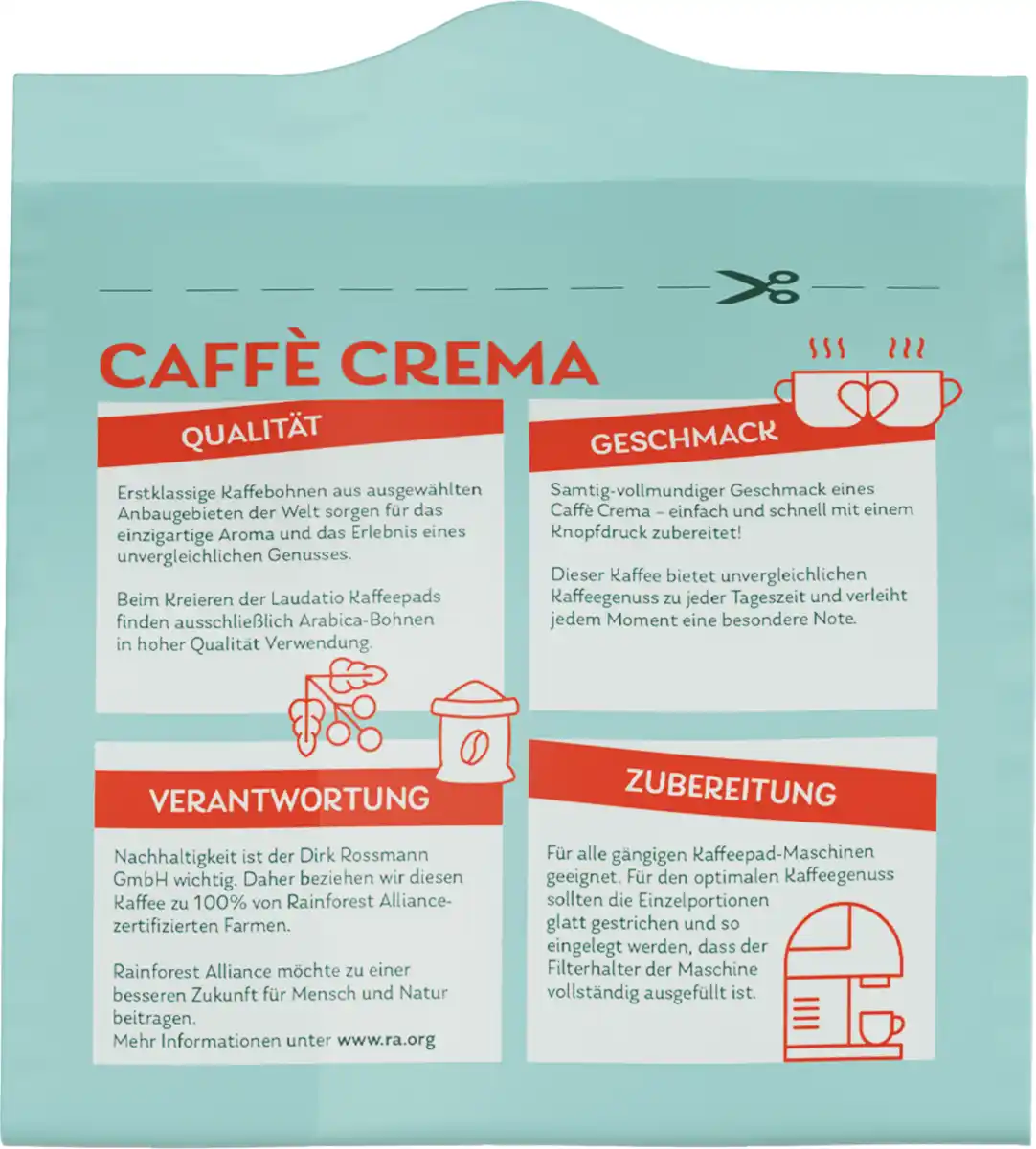 Bild 4 von LAUDATIO KAFFEEGENUSS Kaffeepads Caffe Crema, 112 g