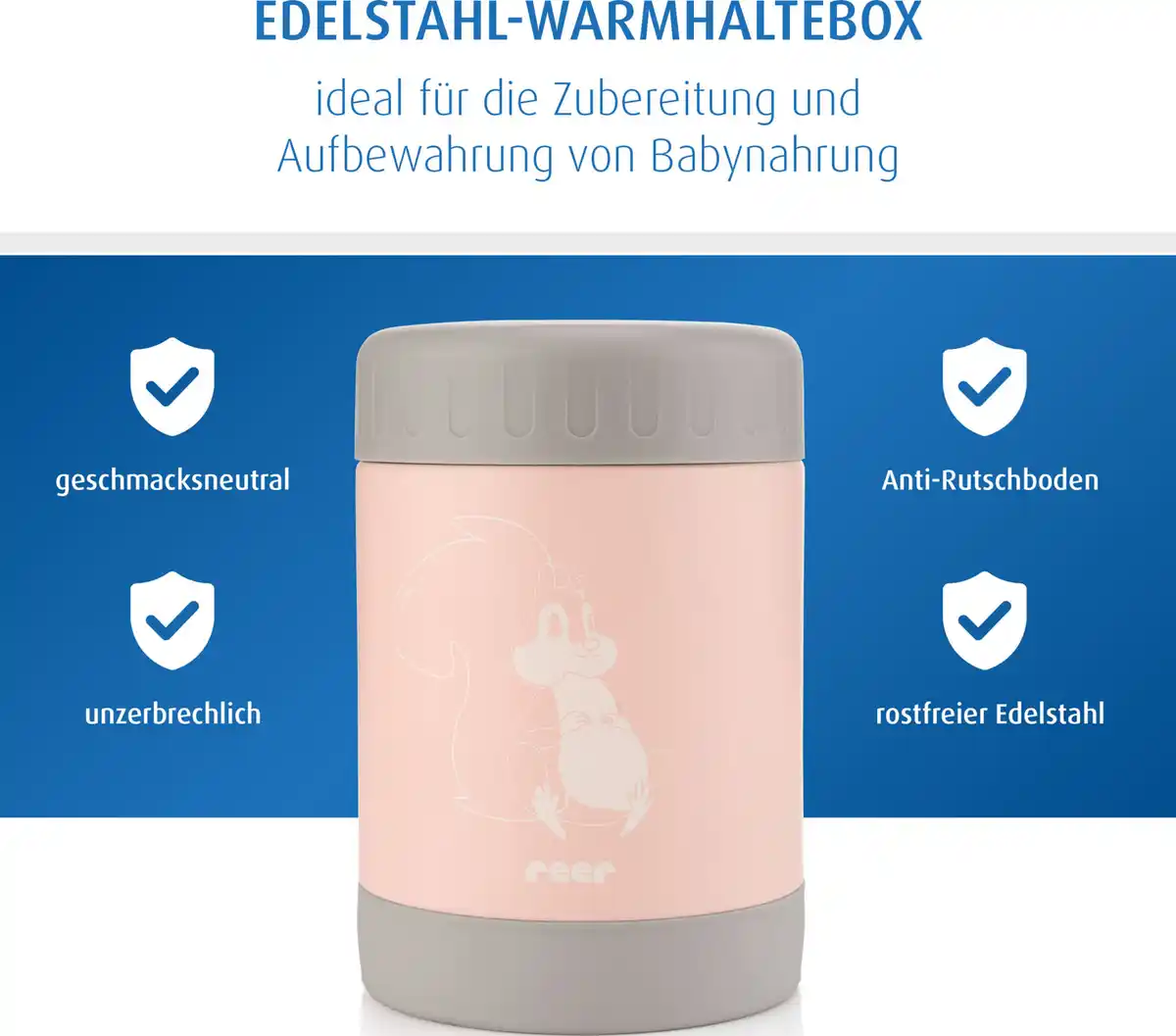 Bild 4 von reer 90424 ColourDesign Edelstahl-Warmhaltebox, 300 ml,rosa