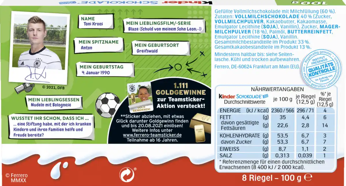 Bild 2 von Ferrero Kinder Kinderschokolade, 100 g