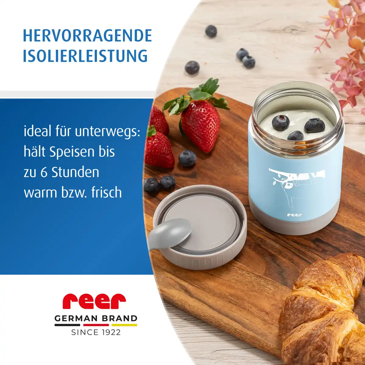 Bild 3 von reer 90423 ColourDesign Edelstahl-Warmhaltebox, 300 ml, blau